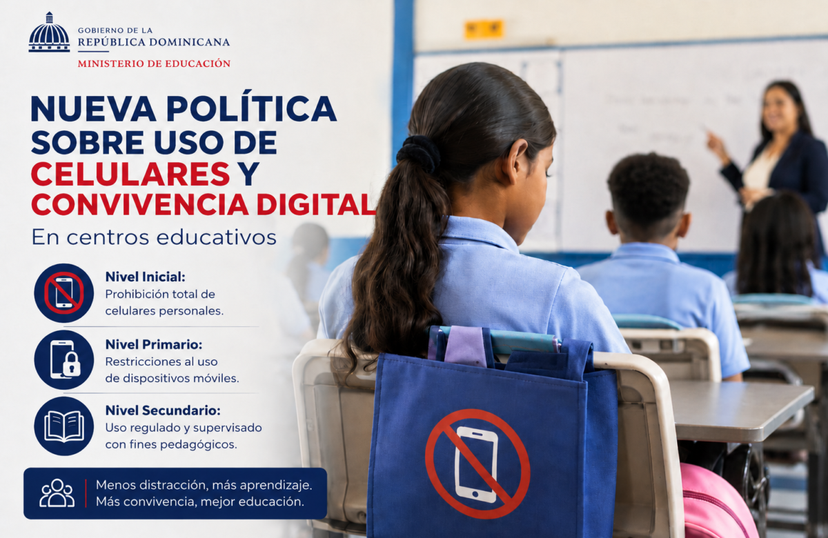 MINERD establece nueva política sobre uso de celulares y convivencia digital en centros educativos